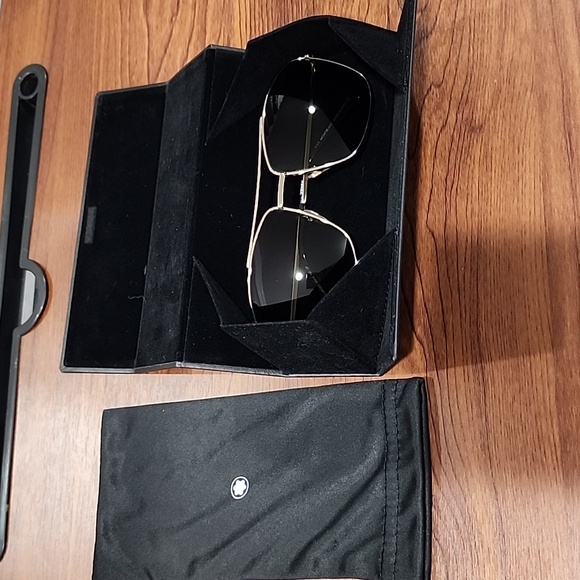 100% Authentic Gold Montblanc Sunglasses - Picture 8 of 8
